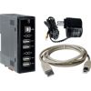 4-port Industrial USB 2.0 Hub Includes CA-USB18 Cable and GPSU06U-6 Power Supply (6 W)ICP DAS